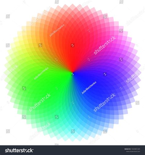 Rainbow Color Wheel Colorful Illustration Guide Stock Vector (Royalty ...