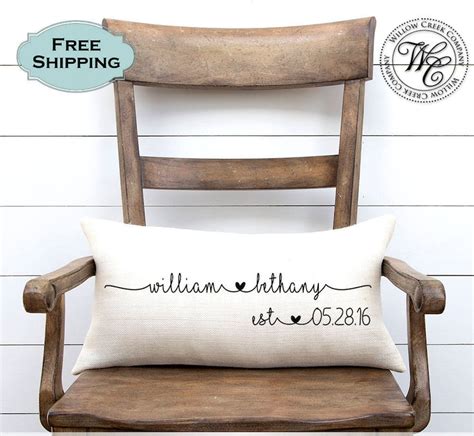 Wedding Gift Wedding Gifts Personalized Pillow Newlywed | Etsy