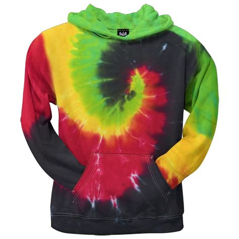 Rasta Spiral Tie Dye Hoodie | OldGlory.com | Spiral tie dye, Tie dye hoodie, Tie dye