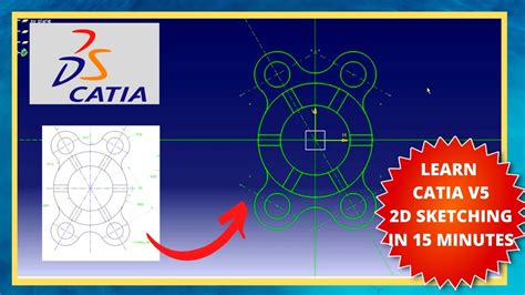 How To: CATIA 2D Sketching Practice for Beginners | CATIA 2023 - YouTube