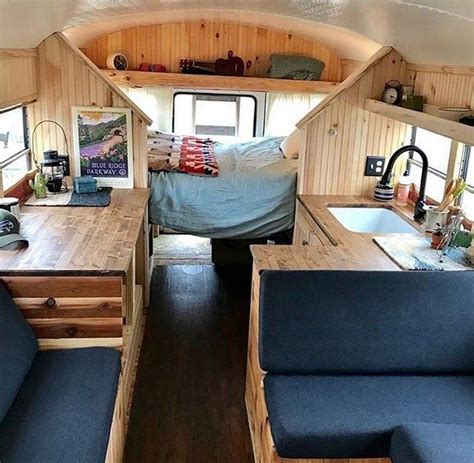 Beautiful Interior Bus Camper Conversion For Tour (27) - Decomagz | Bus camper, School bus ...