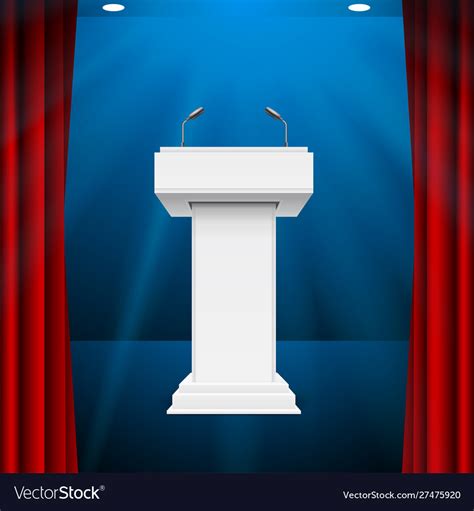 Realistic detailed 3d stage stand or debate podium