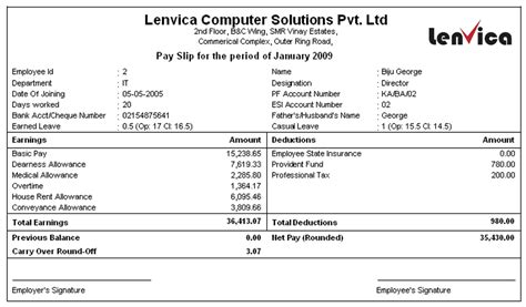 Sample Payslip Format Philippines