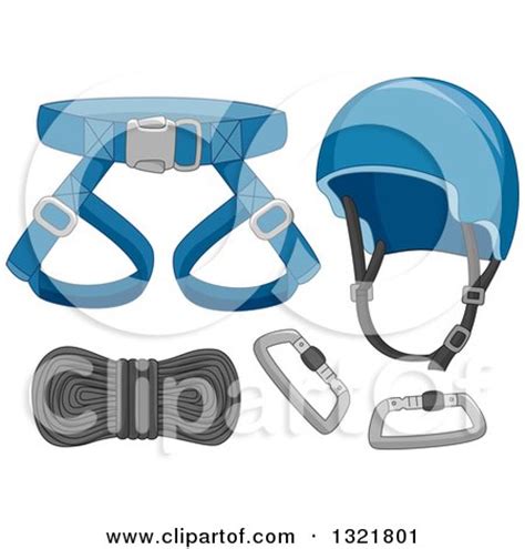 Clipart of Safety Gear for Mountain Climbing - Royalty Free Vector ...