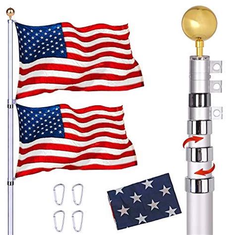 an american flag is shown next to a pole with two flags on it and some ...