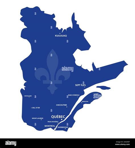 Quebec province map Banque de photographies et d’images à haute résolution - Alamy