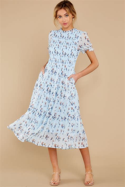 Light blue midi dress - fitikloX