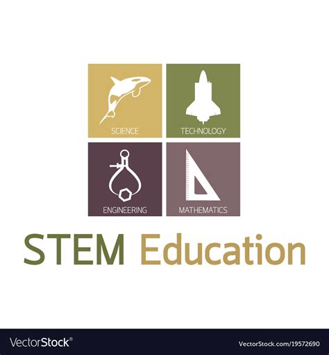 Stem education logo Royalty Free Vector Image - VectorStock