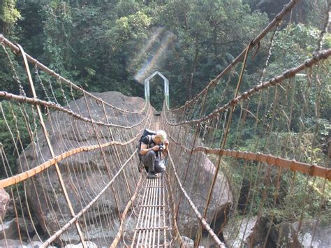 Trekking route in Meghalaya.