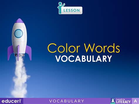 Vocabulary Development (Color Words) | Lesson Plans