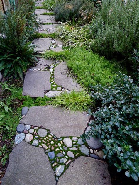 Garden Pathway Pebble Mosaic Ideas