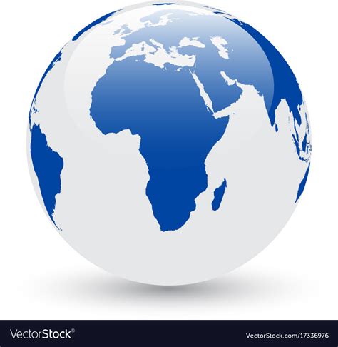 Blue and white abstract globe Royalty Free Vector Image