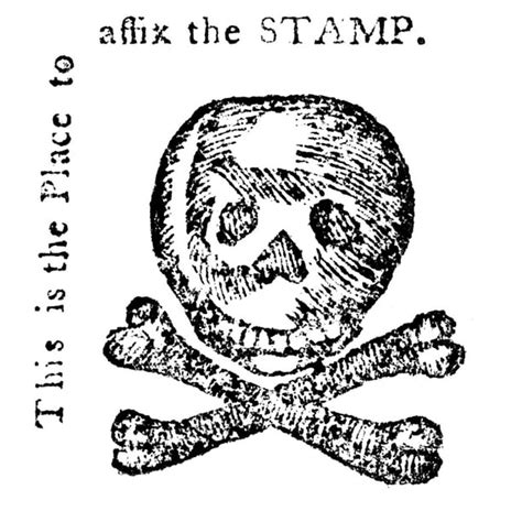 Stamp Act: Cartoon, 1765. /Nanti-Stamp Act Woodcut From The 'Pennsylvania Journal,' 1765. Poster ...