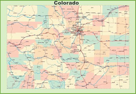 Wyoming and Colorado Map | secretmuseum