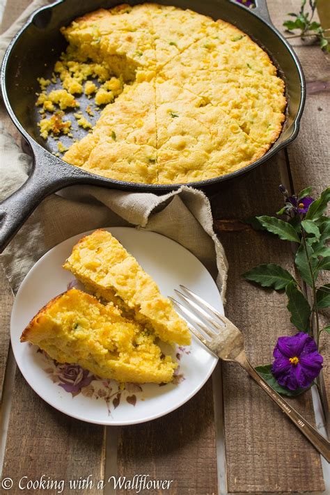 Cast Iron Skillet Cheddar Jalapeno Cornbread