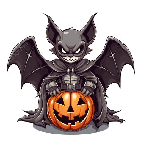 Halloween Pumpkin Head In Vampire Costume And Bat Wings Vector, Pumpkin ...