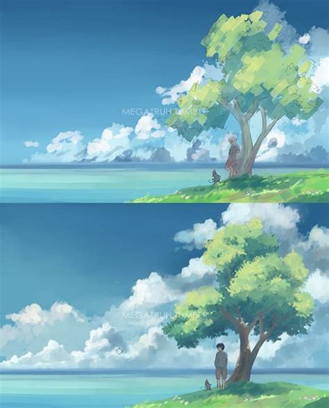 sai how to draw anime water | Landscape drawings, Digital painting techniques, Landscape drawing ...