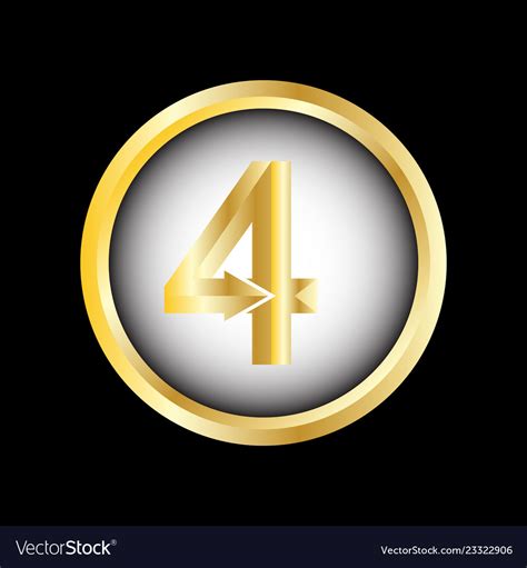 Number 4 symbol Royalty Free Vector Image - VectorStock