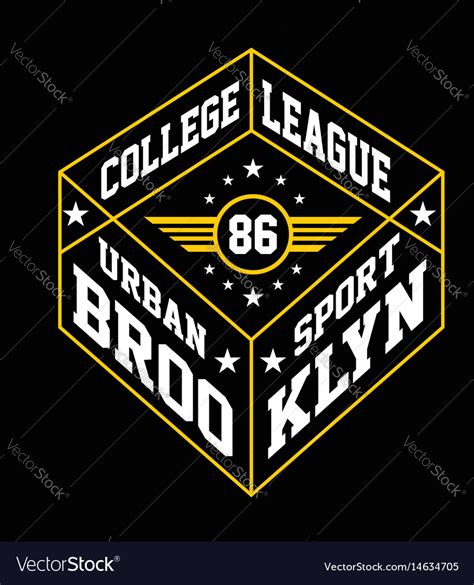 College brooklyn Royalty Free Vector Image - VectorStock