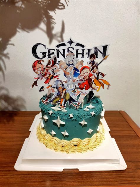 Genshin Impact cake, Food & Drinks, Homemade Bakes on Carousell