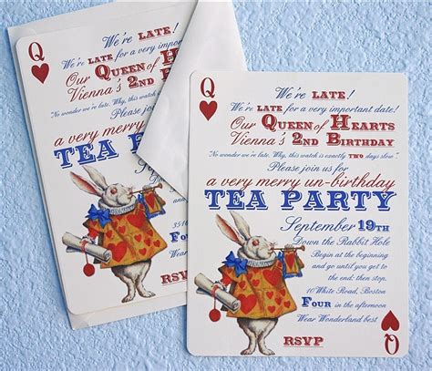 Alice in wonderland invitations, Alice in wonderland party, Alice in ...