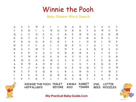 Winnie The Pooh Baby Shower Games Free Printables - Printable Templates