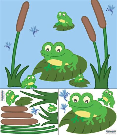 Frog Wall Decals ~Fun Frog Wall Stickers for Kids Rooms