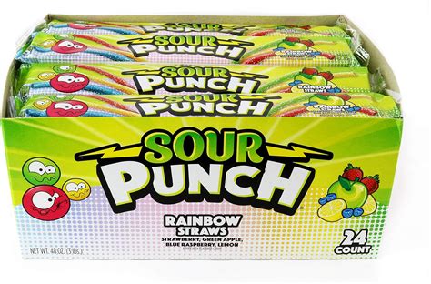 Sour Punch Rainbow Straws, 2 oz. (24 ct.): Amazon.ca: Grocery