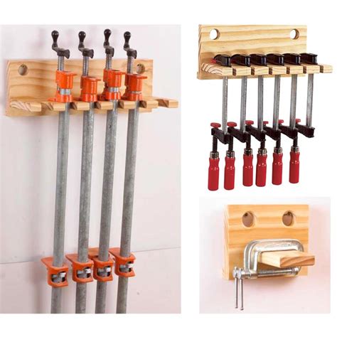 Pipe clamp rack woodworking plan