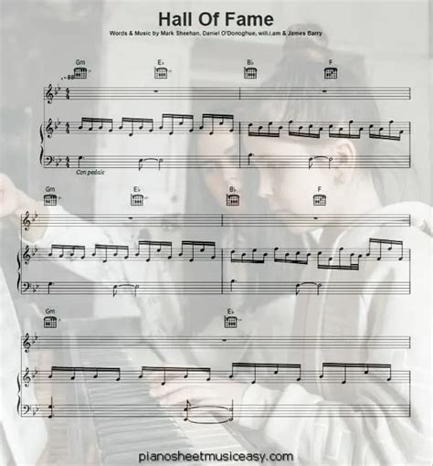 Hall of fame sheet music - G minor