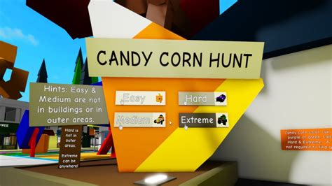 Candy Corn Hunt Easy to Extreme In Roblox Brookhaven RP Halloween ...