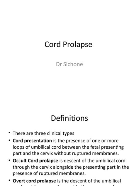 Cord Prolapse | PDF | Childbirth | Clinical Medicine