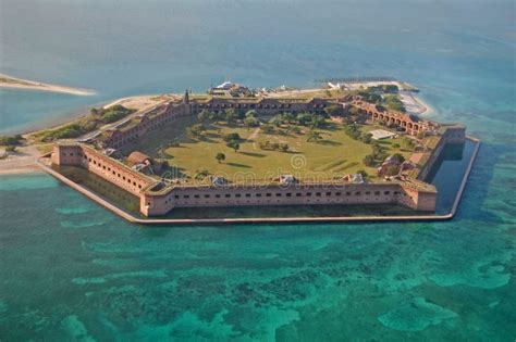 Fort Jefferson aerial view stock photo. Image of monument - 20919510