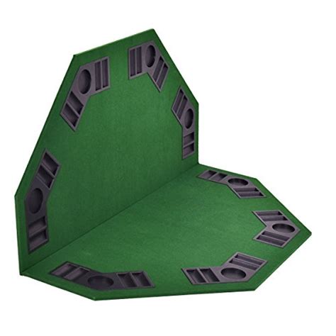 Giantex 48″ Folding Poker Table Top Green Octagon 8 Player 2 Fold Folding Poker Table Top ...