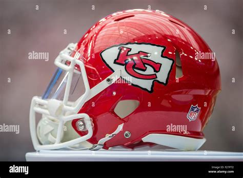 Houston, Texas, USA. 13th Sep, 2015. A Kansas City Chiefs helmet during the 2nd half of an NFL ...