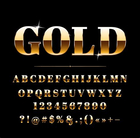 High quality gold-effect vector letters. Vector illustration 277874 Vector Art at Vecteezy