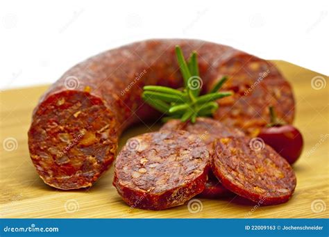 Chorizo sausage stock image. Image of speciality, tapa - 22009163