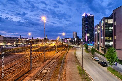 Tampere city in Finland 2022 railway view Stock Photo | Adobe Stock