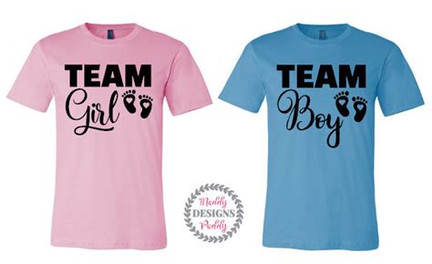 Gender Reveal Shirts, Team Boy Shirts, Team Girl Shirts, Reveal Party ...