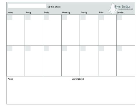 Printable 2 Week Blank Calendar Template | Calendar Template Printable