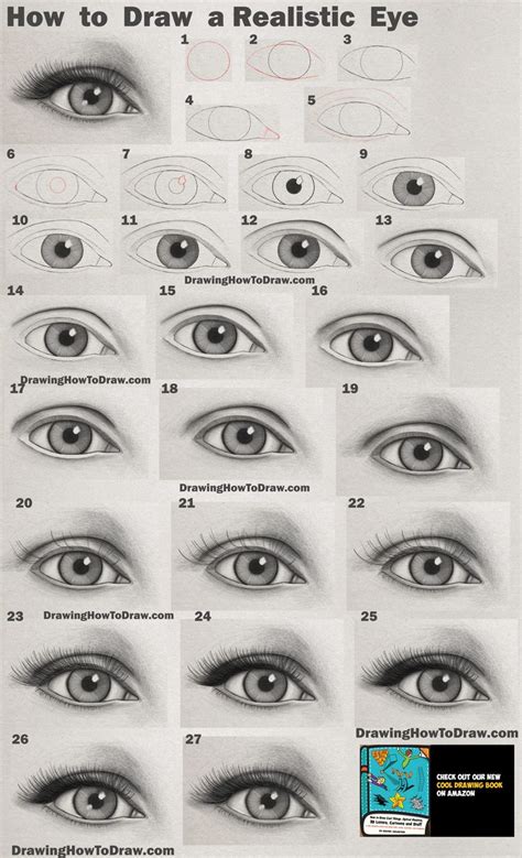 How to Draw an Eye (Realistic Female Eye) Step by Step Drawing Tutorial - How to Draw Step by ...