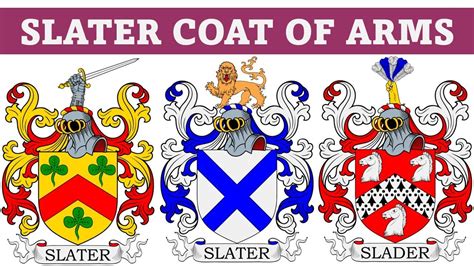 Slater Coat of Arms & Family Crest - Symbols, Bearers, History - YouTube