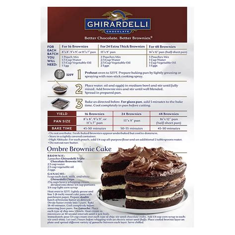 Ghirardelli Triple Chocolate Brownie Box Recipe | Deporecipe.co