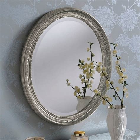 Traditional Silver Oval Mirror | Contemporary Mirrors