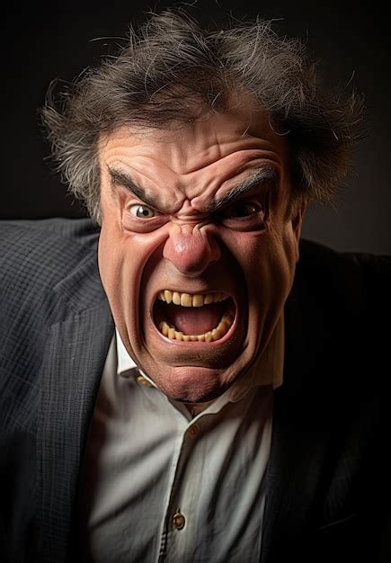 Premium AI Image | a man with a very angry face