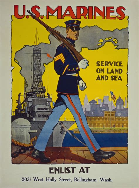 Vintage US Marines Poster Free Stock Photo - Public Domain Pictures