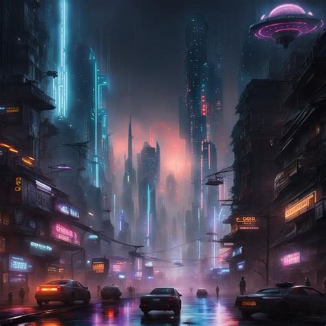 Dystopian future cyberpunk city - AI Generated Artwork - NightCafe Creator