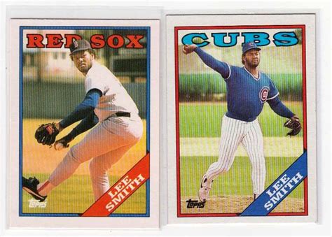 Two 1988 Topps Lee Smith baseball cards #240 & Traded #110T on eBid United Kingdom | 189305216