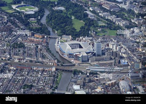 Cardiff aerial stadium hi-res stock photography and images - Alamy