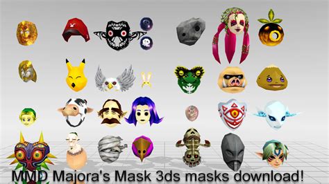 [MMD] Majora's Mask 3ds masks Download! by smilecat98 on DeviantArt